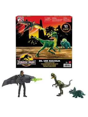 Figures set Jurassic Park Ian Malcolm with dinosaurs