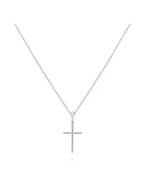 Timeless silver cross necklace NCL50W