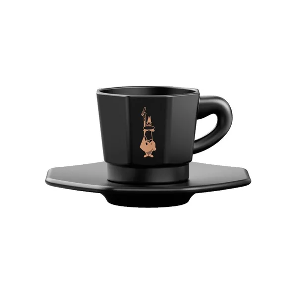 4 krūzīšu komplekts BIALETTI PERFETTO MOKA Porcelāns 4x 75 ml Melns