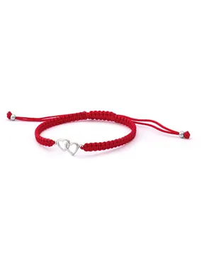 Cord red kabbalah bracelet Heart AGB547