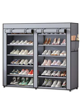Textile wardrobe for shoes Massido MS-805 graphite