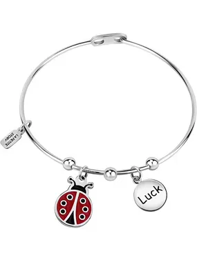 Solid steel bracelet with Friendship charms LPS05ARR90