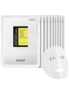 Advanced Snail Mucin Power Sheet Mask sheet mask with snail mucin 10 pcs.