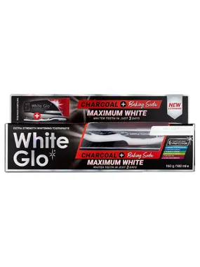 Charcoal + Baking Soda Maximum White Toothpaste whitening toothpaste 150g/100ml + toothbrush