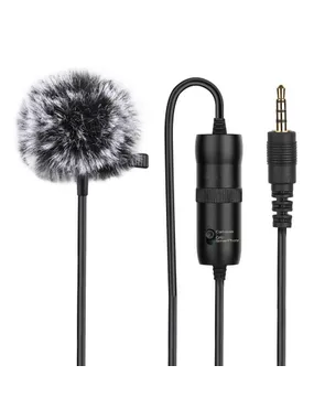 Microphone with a clip PULUZ 3.5mm Jack 6m
