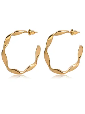 Fashion gilded steel rings earrings