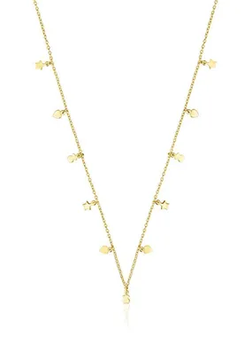 Beautiful Gold Plated Necklace with Cool Joy Pendants 1003190100