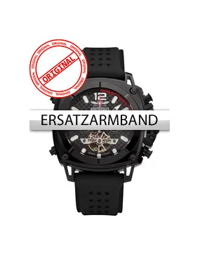 Perigaum Replacement Strap silicon P-1001 Black without Clasp 24 mm