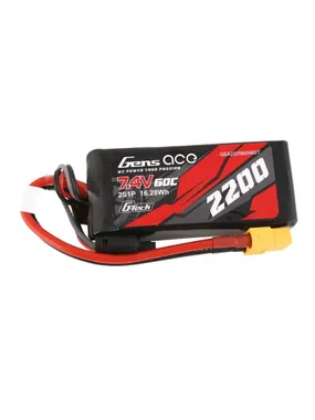 Battery GensAce G-Tech LiPo 2200mAh 7.4V 60C 2S1P XT60