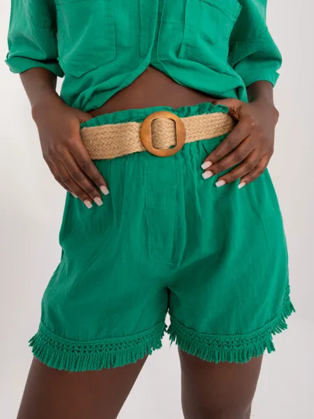 Women's green shorts