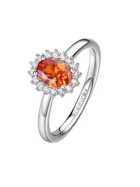 Elegant silver ring Fancy Vitamin Orange FVO19