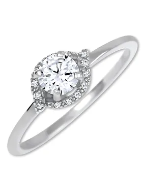 Charming engagement ring made of white gold 229 001 00804 07
