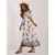 Women's white and black dress with a print