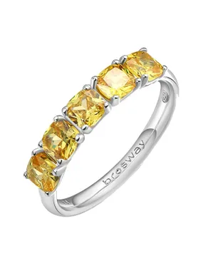 Fancy Energy Yellow FEY14 fine silver ring
