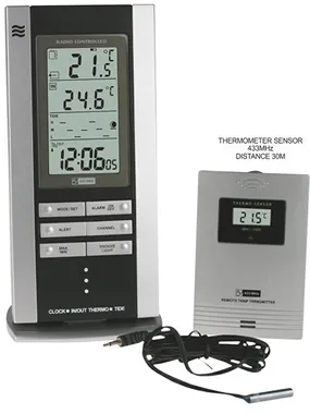 Radio-controlled alarm clock with thermometer C02.2759.7090.RC