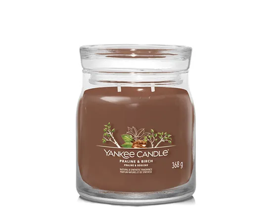 Aromatic candle Signature glass medium Praline & Birch 368 g