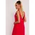 M791 Maxi dress with a deep neckline on the back - red