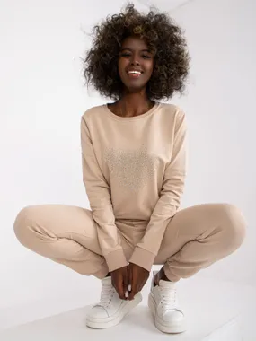Women's beige casual set