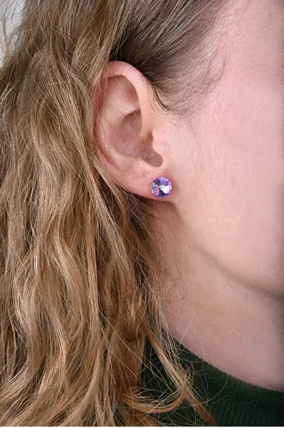 Rivoli Violet fine earrings