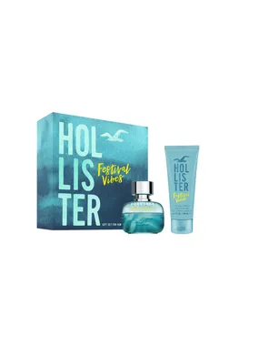 Festival Vibes Set Hollister: Festival Vibes, Shower Gel & Shampoo 2-In-1, 100 ml + Festival Vibes, Eau De Toilette, For Men, 50 ml