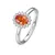 Elegant silver ring Fancy Vitamin Orange FVO19