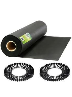 Garden agrotextile 1 mx 75 m + 50 pins Plonos - black