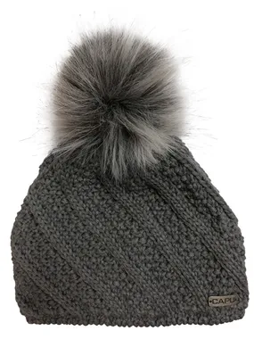 Winter hat with pom-pom Gray 350-G