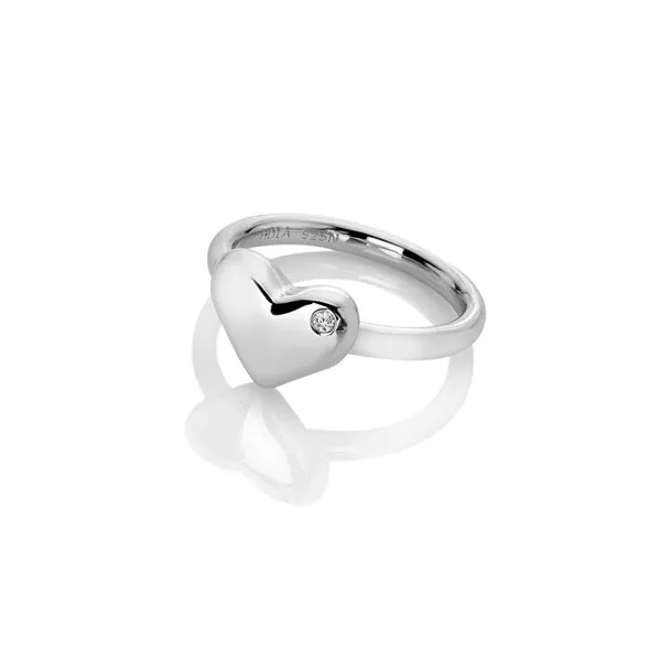 Romantic silver ring with diamond Desire DR274