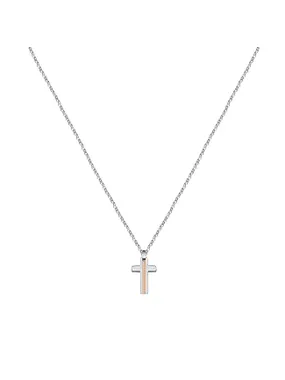 Men's steel necklace with a cross Motown SALS44