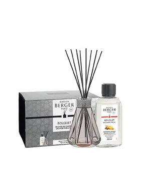 Gift set aroma diffuser Pyramide vintage pink + orange and cinnamon filling 200 ml