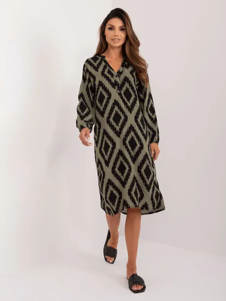 Women's khaki print dress