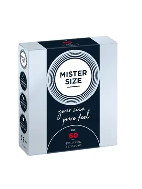 Condoms condoms fitted to size 60mm 3pcs.