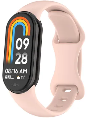 Silicone strap for Xiaomi 9 and 8 - Rose