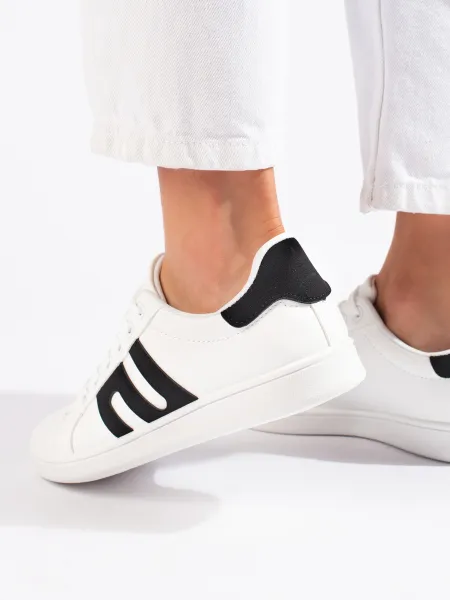 White and black women's sneakers