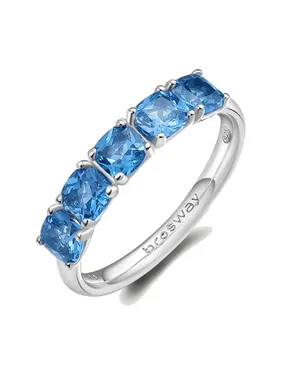 Fancy Freedom Blue FFB14 fine silver ring