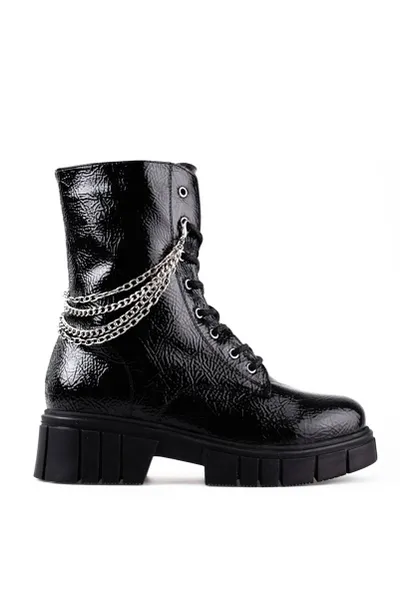 Black boots with chains from Sokolski