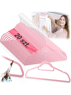 Velor clothes hangers 20pcs MS-859 Massido