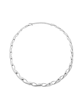 Distinctive silver necklace Tide DN194