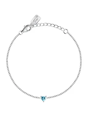 Delicate silver bracelet with blue zircon Silver LPS05AWV09