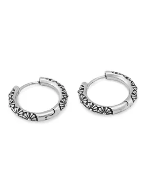 Timeless steel round earrings