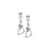 Romantic silver earrings with diamonds Trio DE704