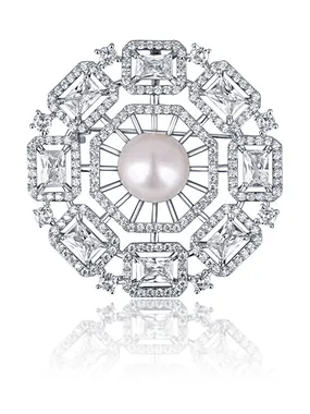 Luxury women's brooch with pearl 2in1 JL0665