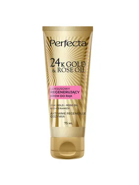 24K Gold & Rose Oil luxurious regenerating hand cream 75ml