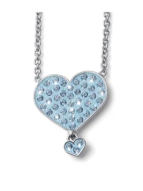 Delicate necklace for girls Dreamheart with crystals L1002BLU