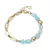 Unique gold-plated bracelet with amazonite Chic 14163P01016