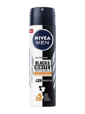 Antiperspirant spray Men Invisible Black & White Ultimate Impact 150 ml