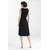 Sleeveless linen dress - black - S237