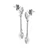 Elegant silver dangle earrings with diamonds Tender DE751