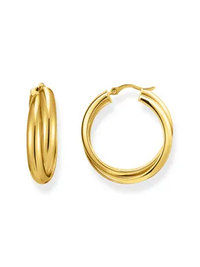Thomas Sabo CR738-413-39 Bold - Gold-plated Hoop Earrings 27,0 mm Intertwined design Ladies