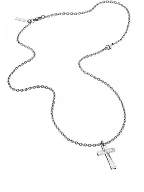 Men's Steel Necklce with Cross PJ25694ps.01